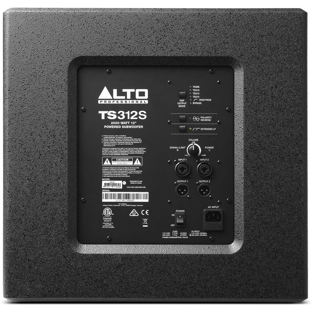 Alto Professional TS312S 12 2000W Powered Subwoofer