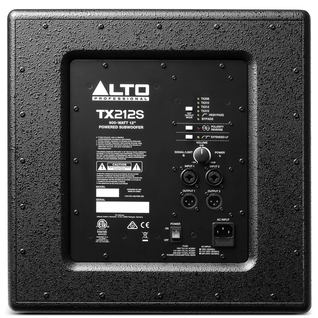 Alto Professional TX212S 900-Watt 12-inch Powered Subwoofer