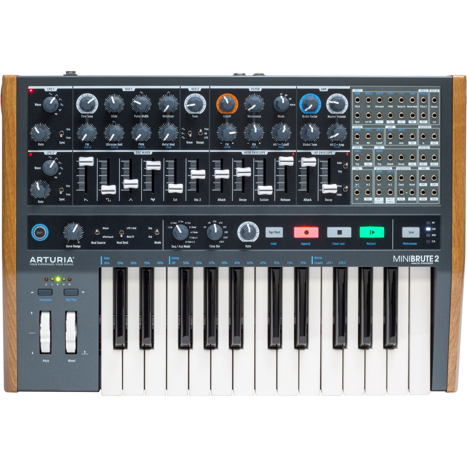 Arturia MiniBrute 2 Semi-Modular Monophonic Analog Synthesizer
