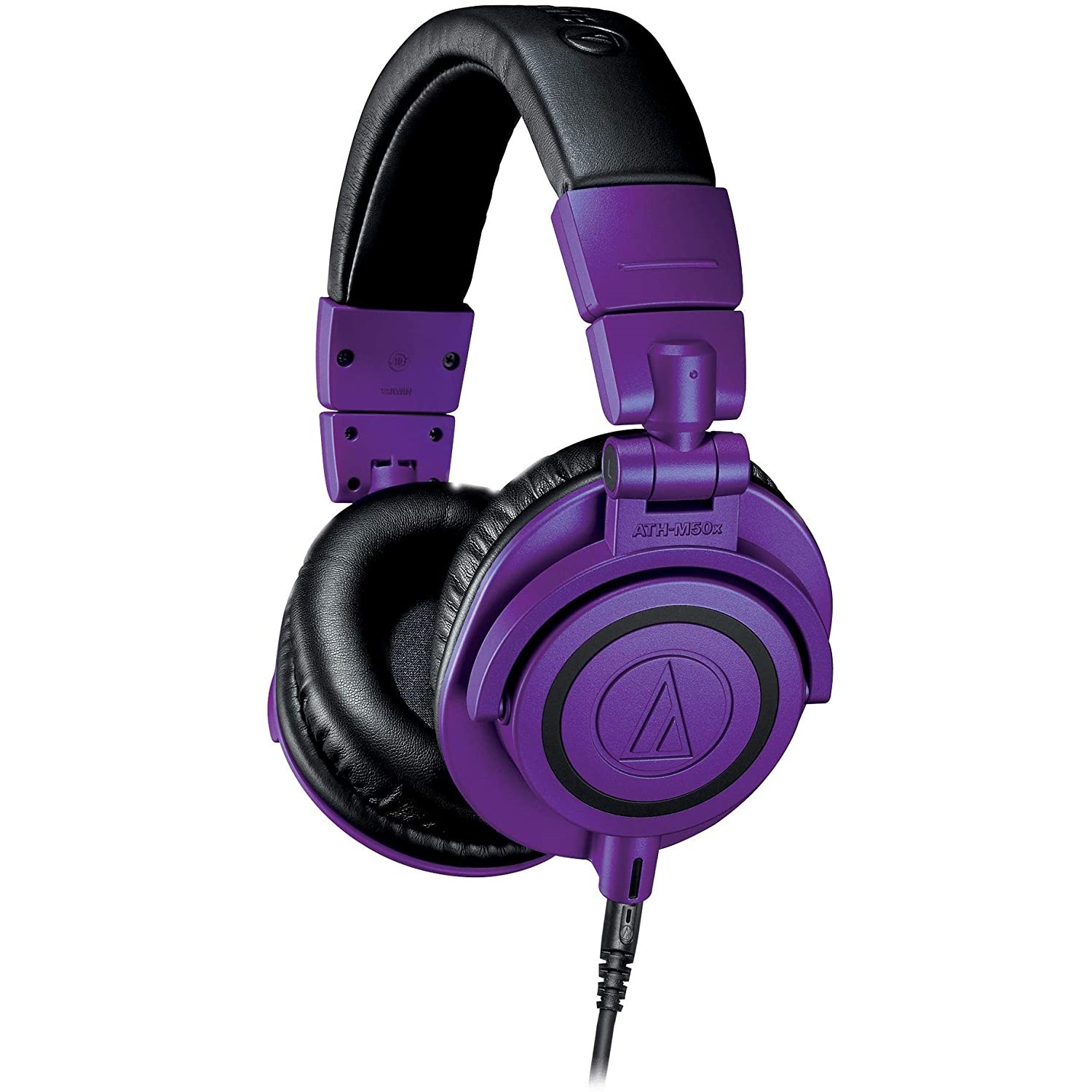 Purple Headphones With Mic Audio-Technica ATH M50X Professional