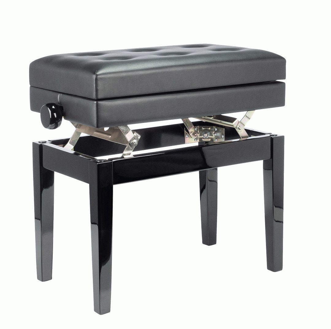 BEALE BPB220BK PIANO BENCH PLUSH CUSHION WSTORAGE