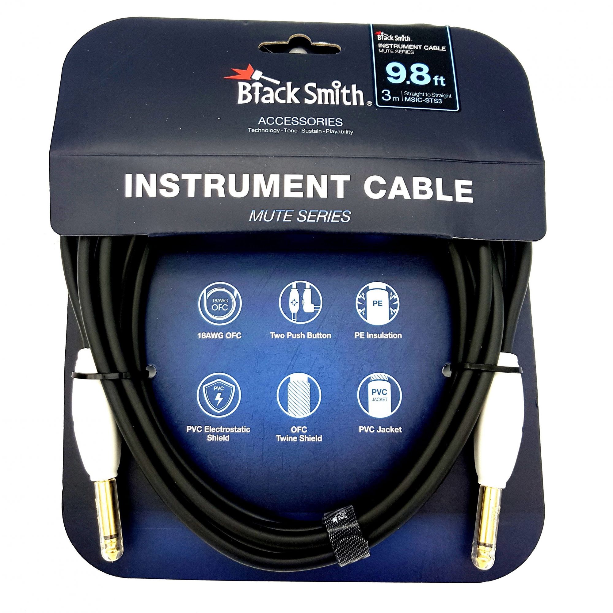 Blacksmith Mute Series Instrument Cable 3m