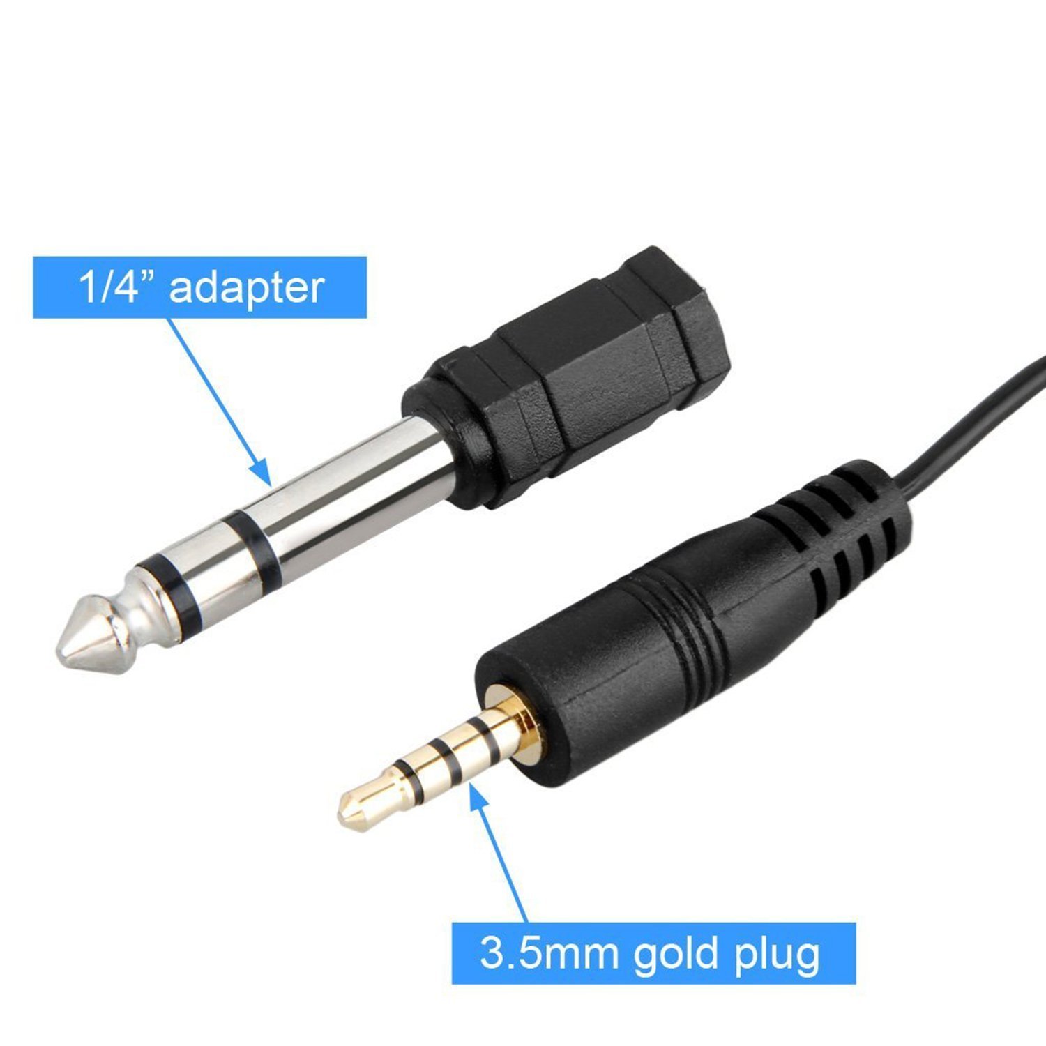 Boya BYM1 Omnidirectional Lavalier Condenser Microphone with 20ft Audio Cable Black