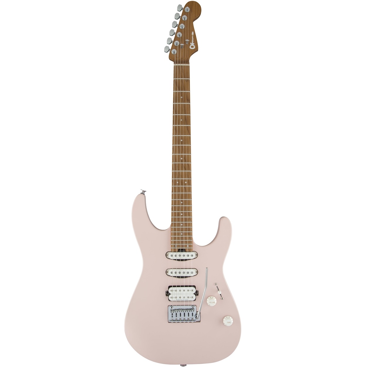 Charvel DK24 Pro Mod HSS 2PT CM Caramelized Maple Fingerboard Shell Pink Electric Guitar