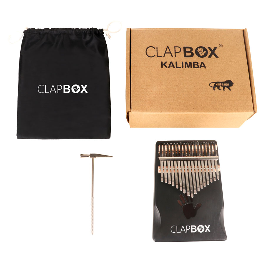 Clapbox 17 Keys Kalimba Black with Tune Hammer