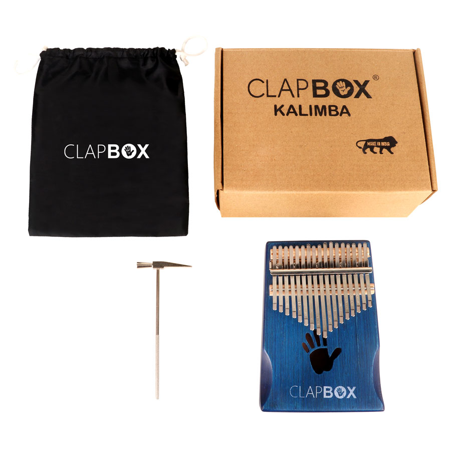 Clapbox 17 Keys Kalimba Blue with Tune Hammer