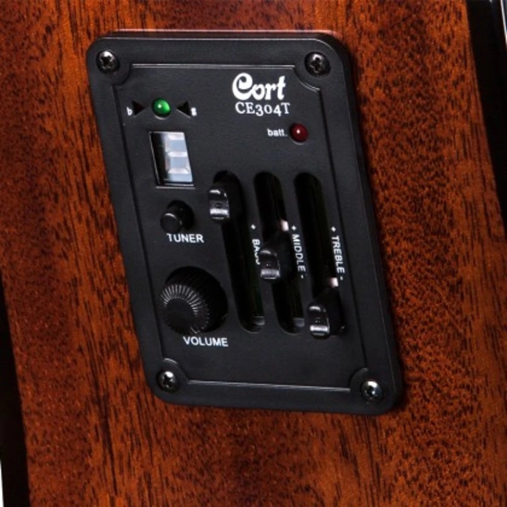 Cort AF 550se Solid Top 6 String Grand Concert Electro Acoustic Guitar - Open Pore