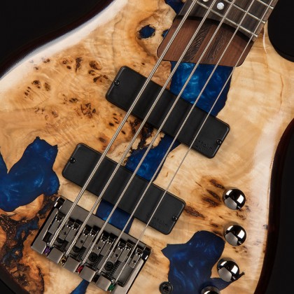 Cort Persona 5 Blue Resin Burl 5-String Bass Guitar