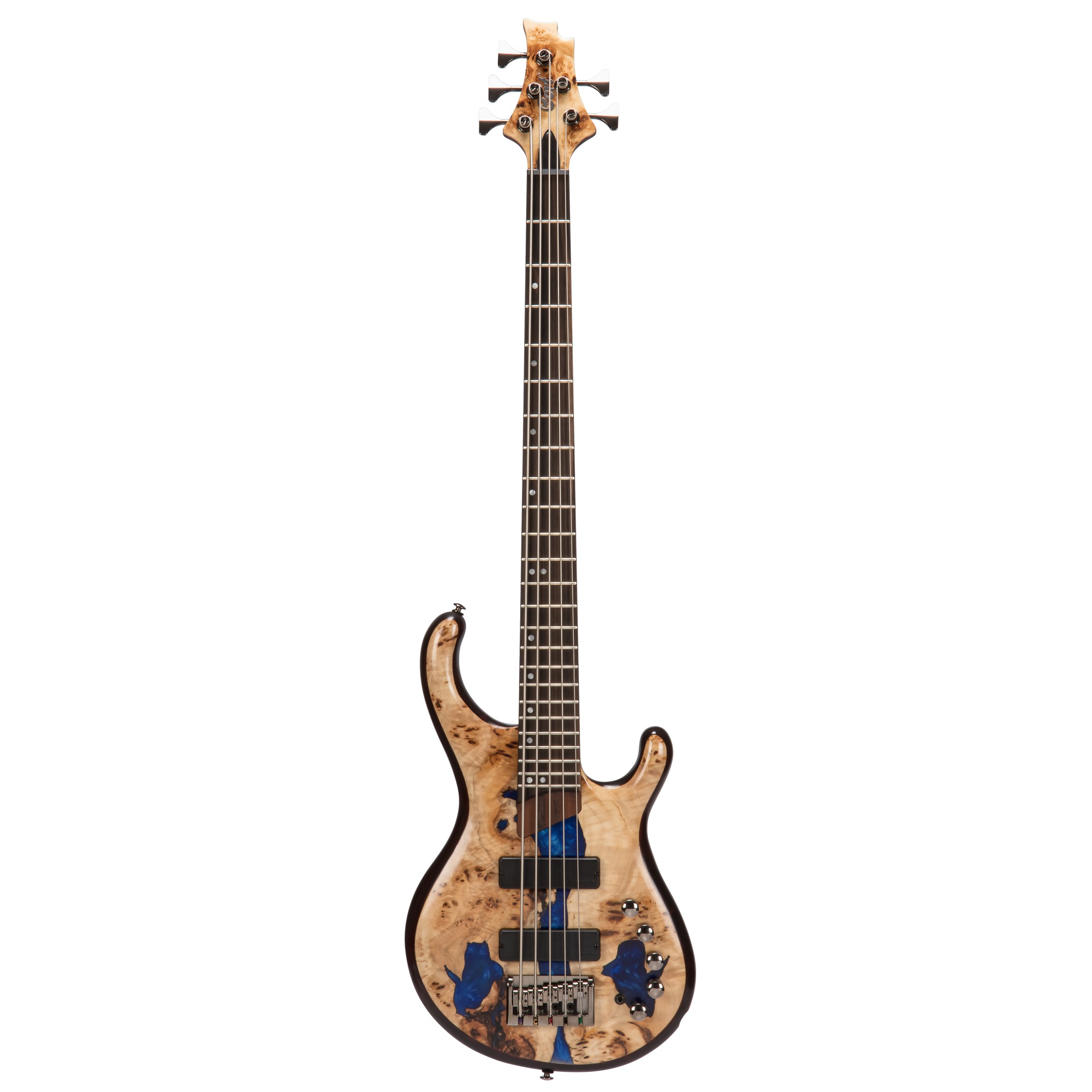Cort Persona 5 Blue Resin Burl 5-String Bass Guitar