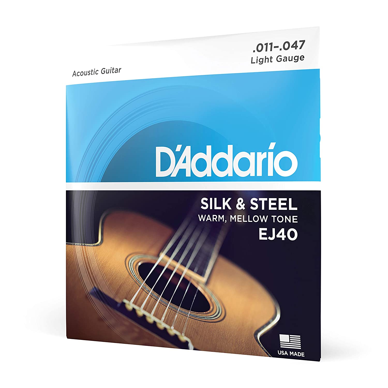 DAddario EJ40 Silk and Steel 11-47 Folk Guitar Strings