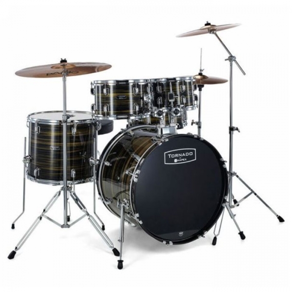 Mapex Tornado 5 Pieces Drum Kit With Hardware And Cymbals
