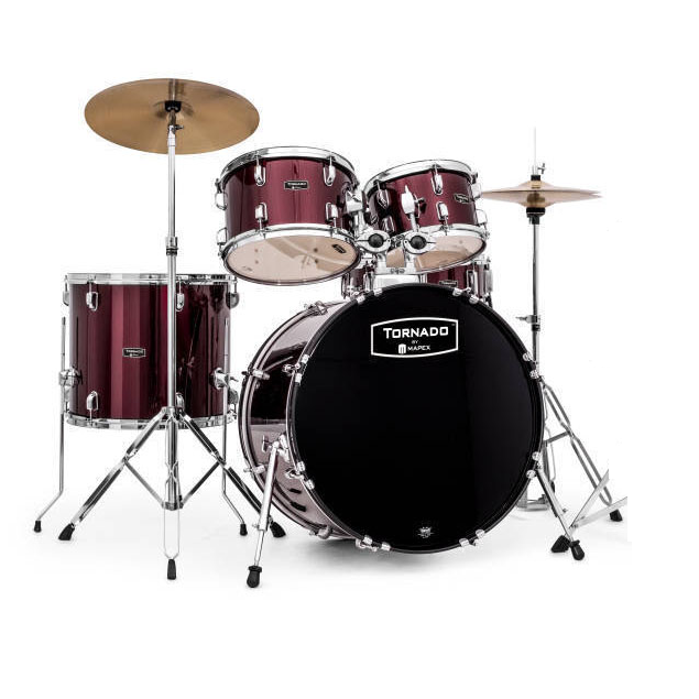 Mapex Tornado 5 Pieces Drum Kit With Hardware And Cymbals