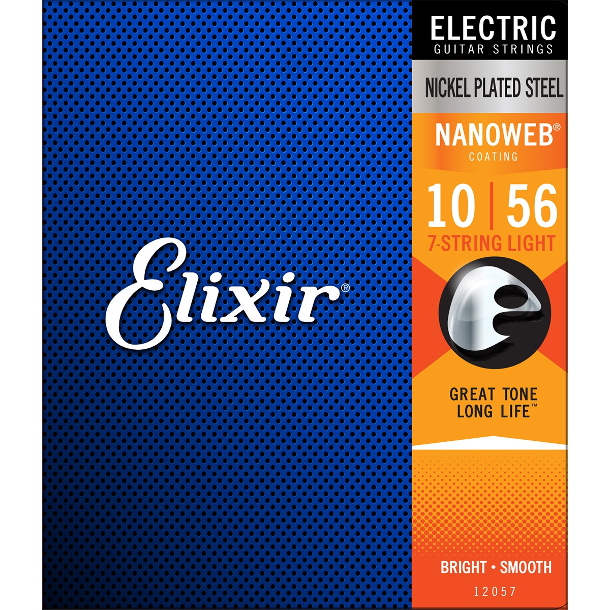 Elixir 12057 Nanoweb Light 7-String Electric Guitar Strings