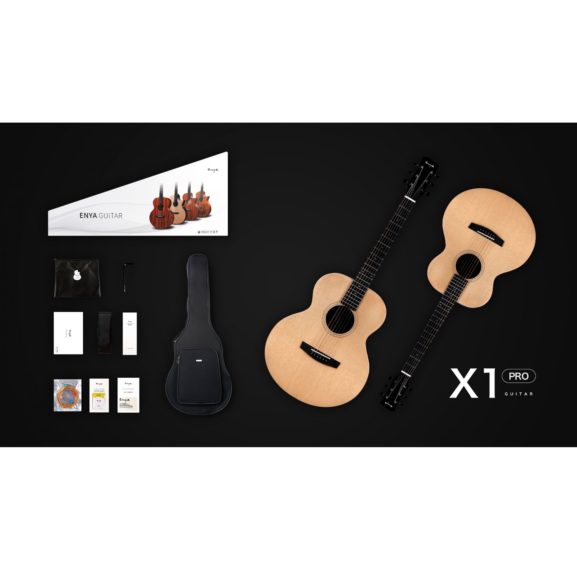 Enya EM-X1 PRO SP1 EQ 36TransAcoustic Guitar- Natural Matt Finish