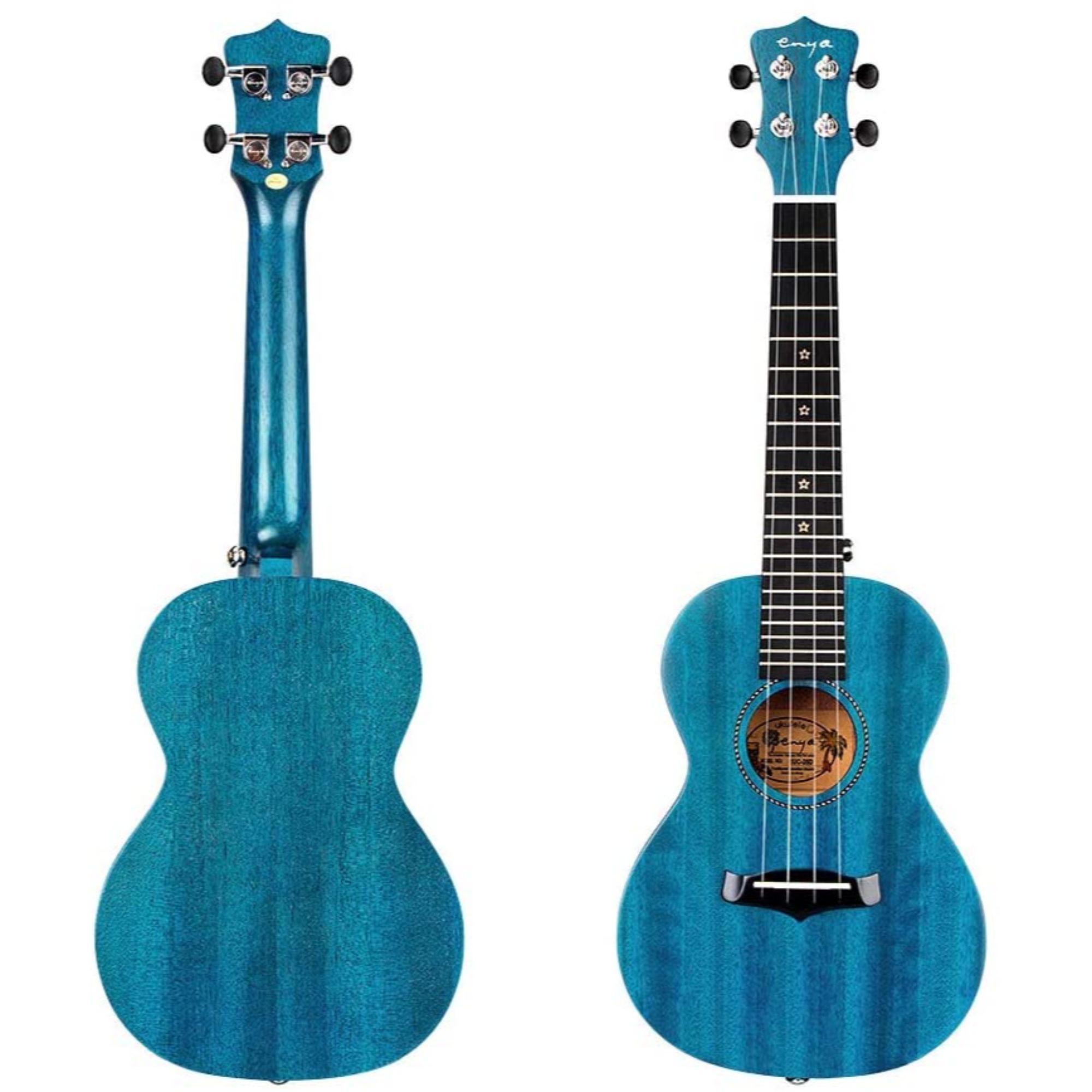 Enya EUC 25D Concert Solid Mahogany Top Ukulele - Blue