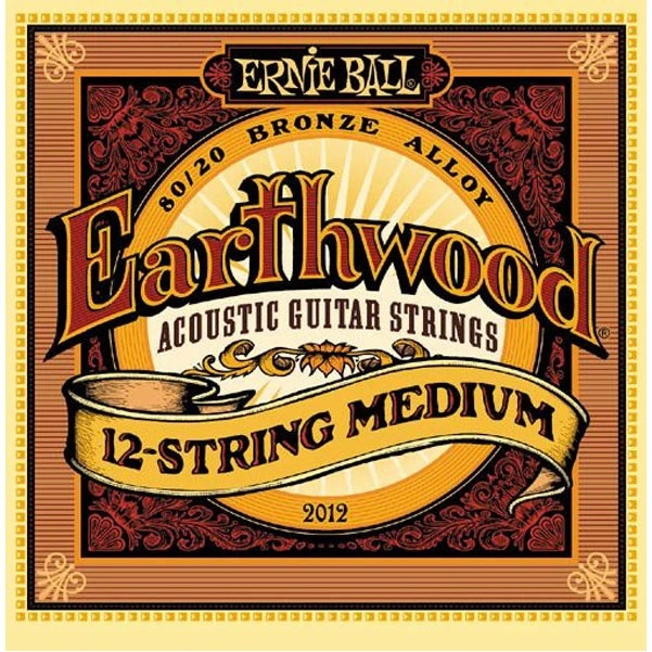 Ernie Ball 2012 Earthwood 8020 Bronze 12 Acoustic Strings Medium