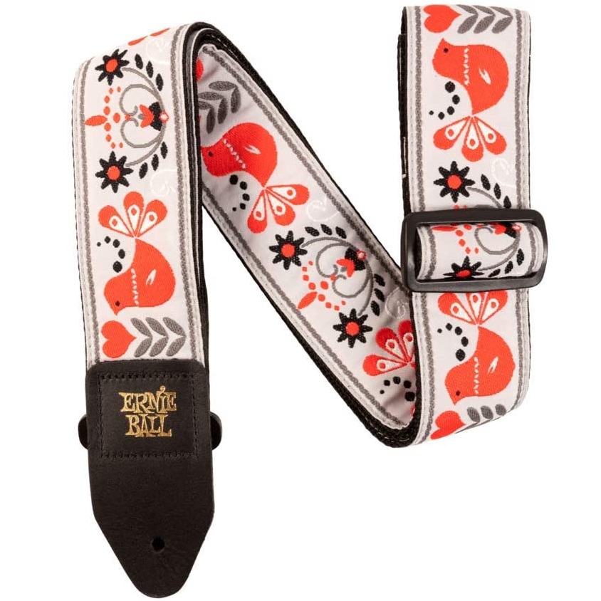 Ernie Ball 4689 Red Bird Winter Jacquard Strap