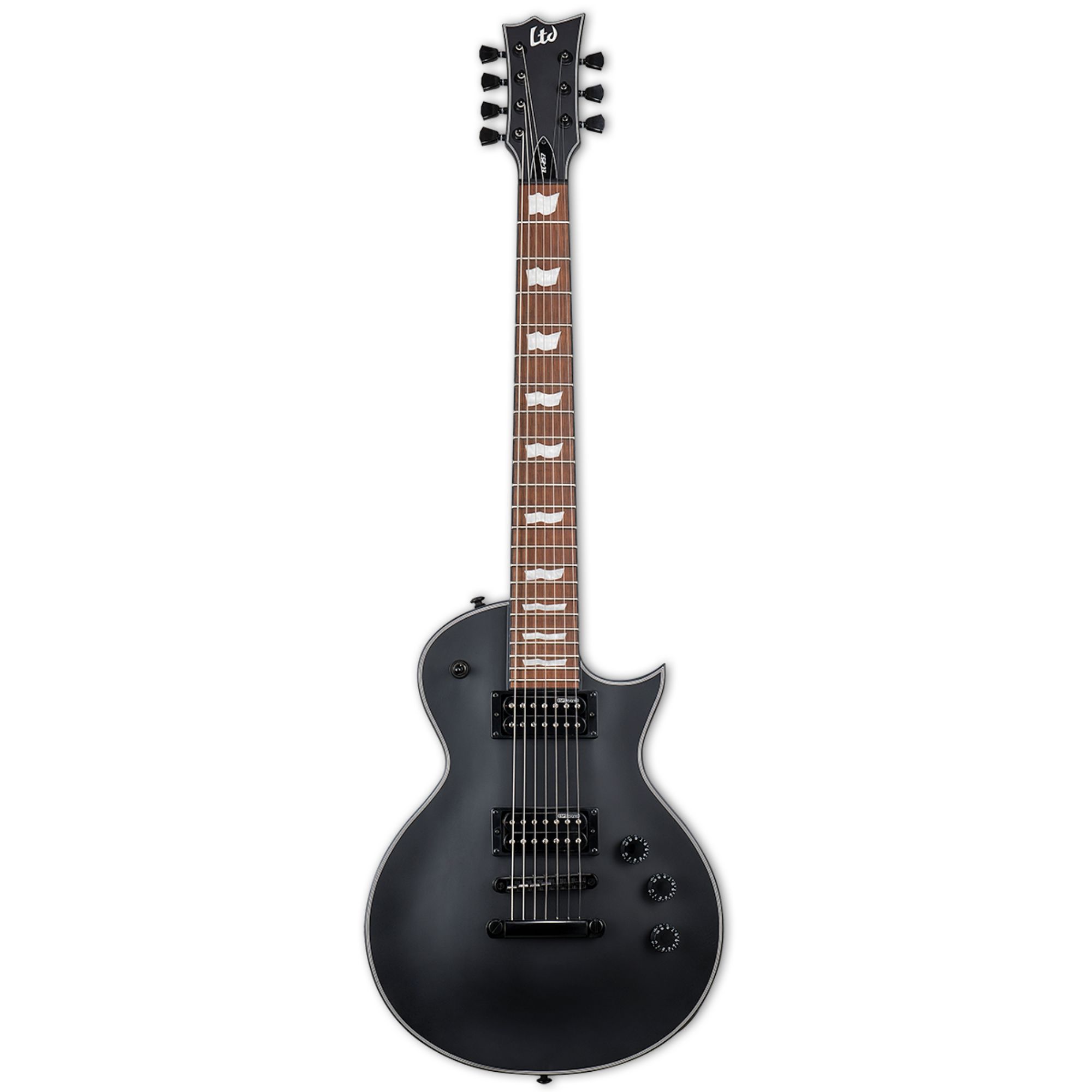 ESP EC-257 7 String Electric Guitar - Jatoba Fretboard - Black Satin