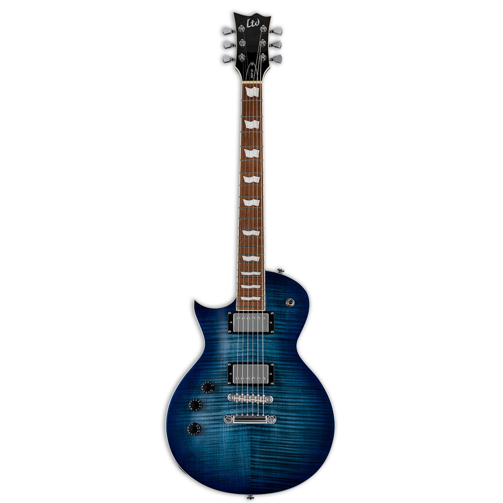 ESP LTD EC-256FM Left Handed 6-String Electric Guitar - Cobalt Blue