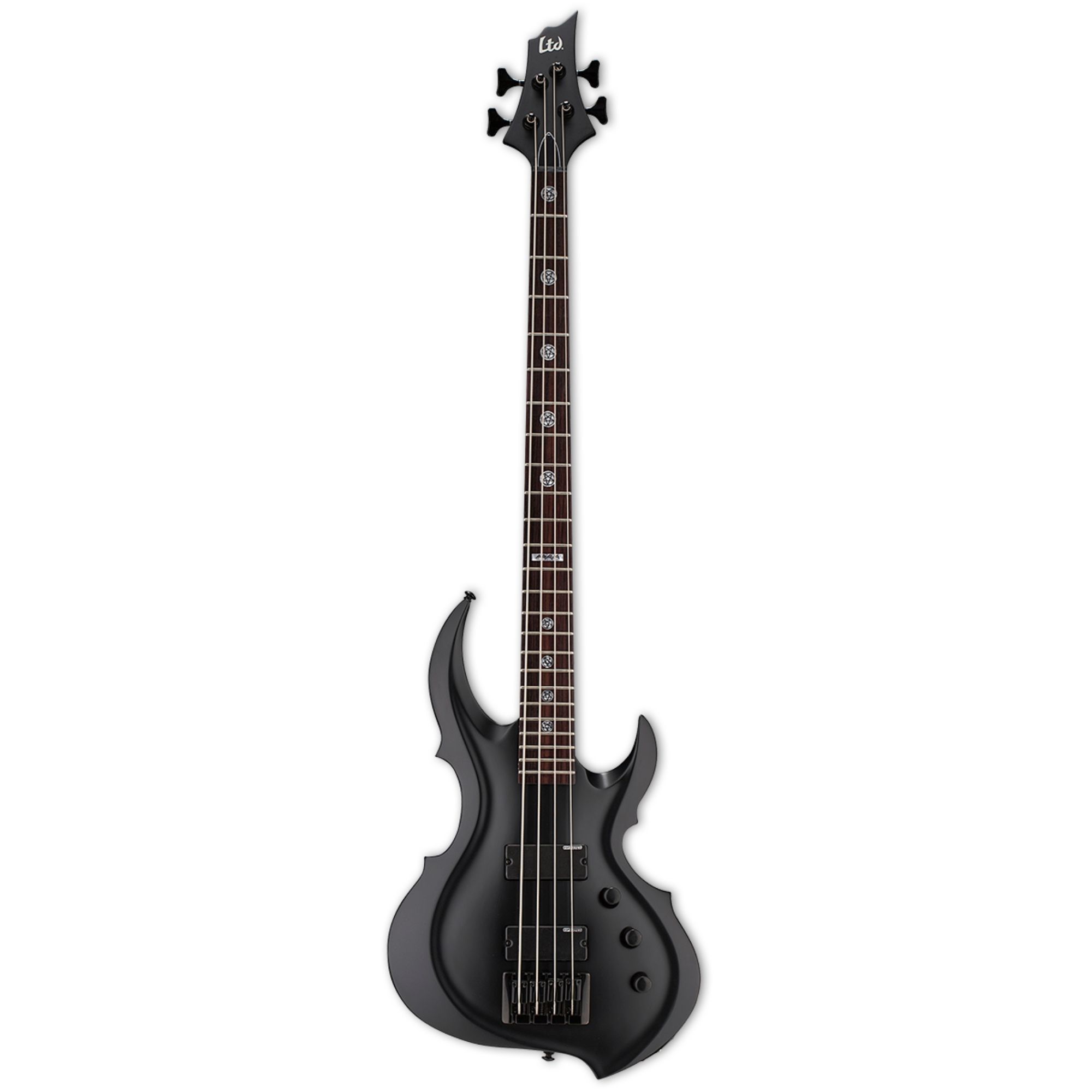 ESP Tom Araya Signature TA-204 FRX 4 String Bass Guitar - Black Satin
