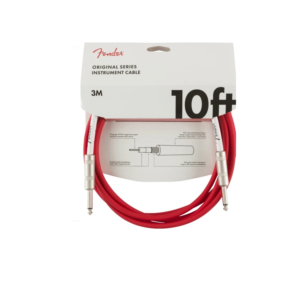Fender Original Series -Red Straight to Straight Instrument Connector Cables