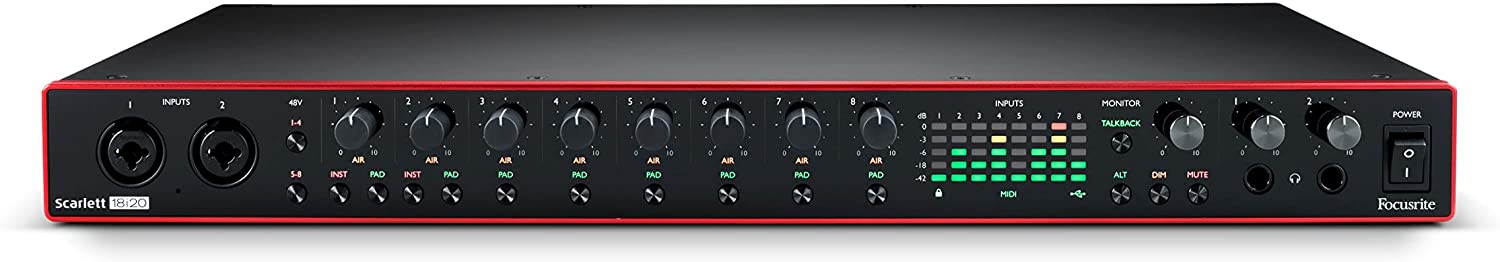 Focusrite Scarlett 18i20 3rd Gen USB Audio Interface with Pro Tools
