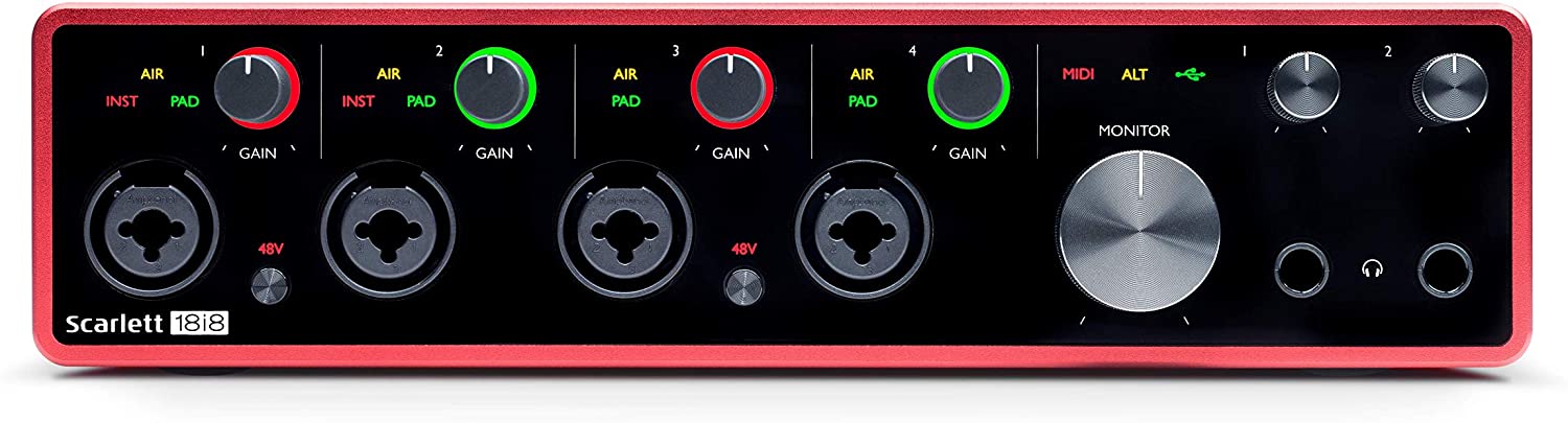 Focusrite Scarlett 18i8 3rd Gen USB Audio Interface with Pro Tools