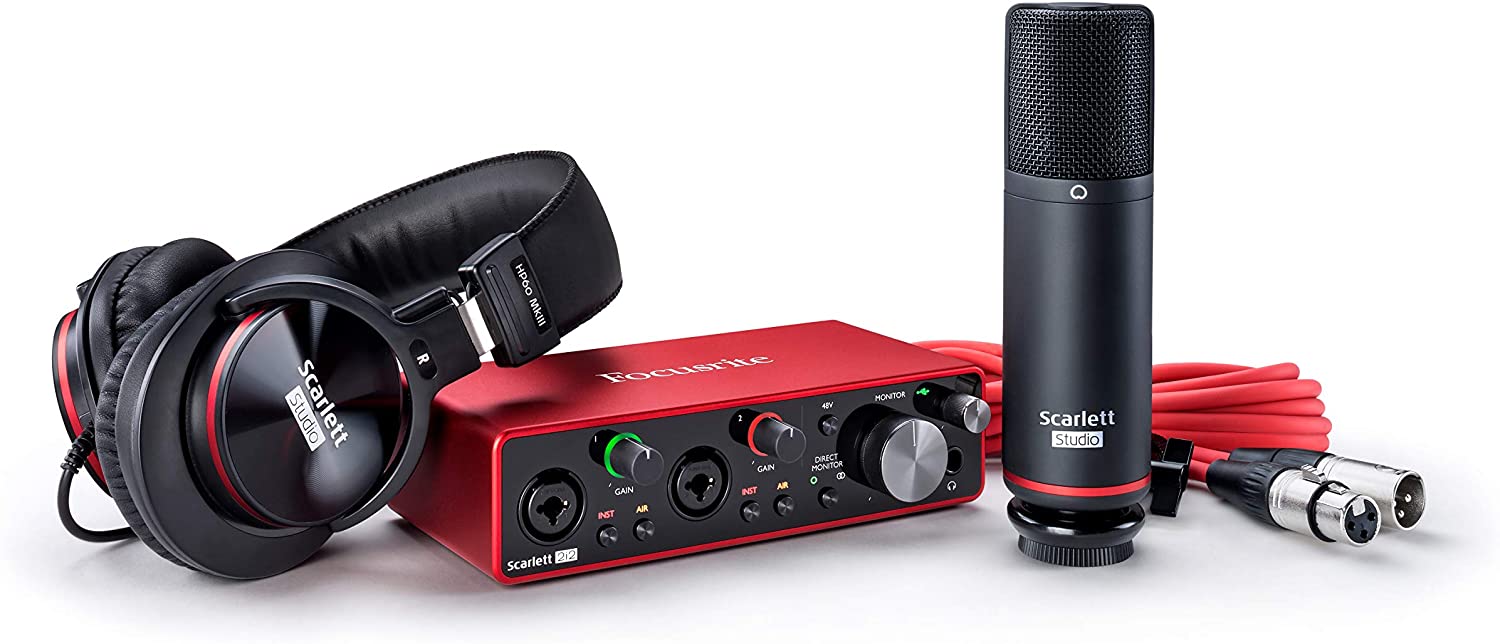 Focusrite Scarlett 2i2 Studio 3rd Gen USB Audio Interface and Recording Bundle with Pro Tools
