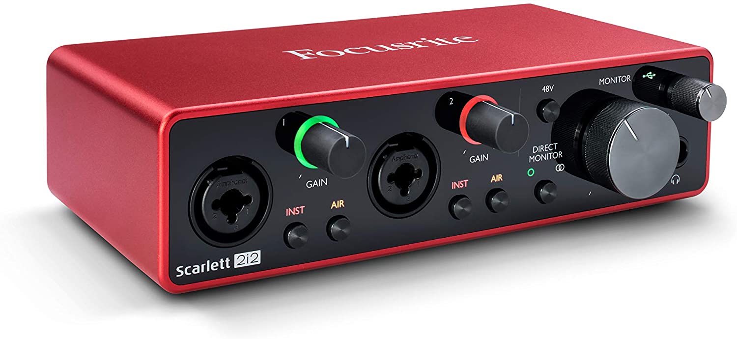 Focusrite Scarlett 2i2 Studio 3rd Gen USB Audio Interface and Recording Bundle with Pro Tools
