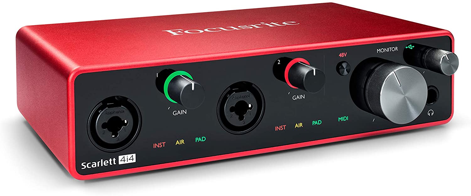 Focusrite Scarlett 4i4 3rd Gen USB Audio Interface with Pro Tools