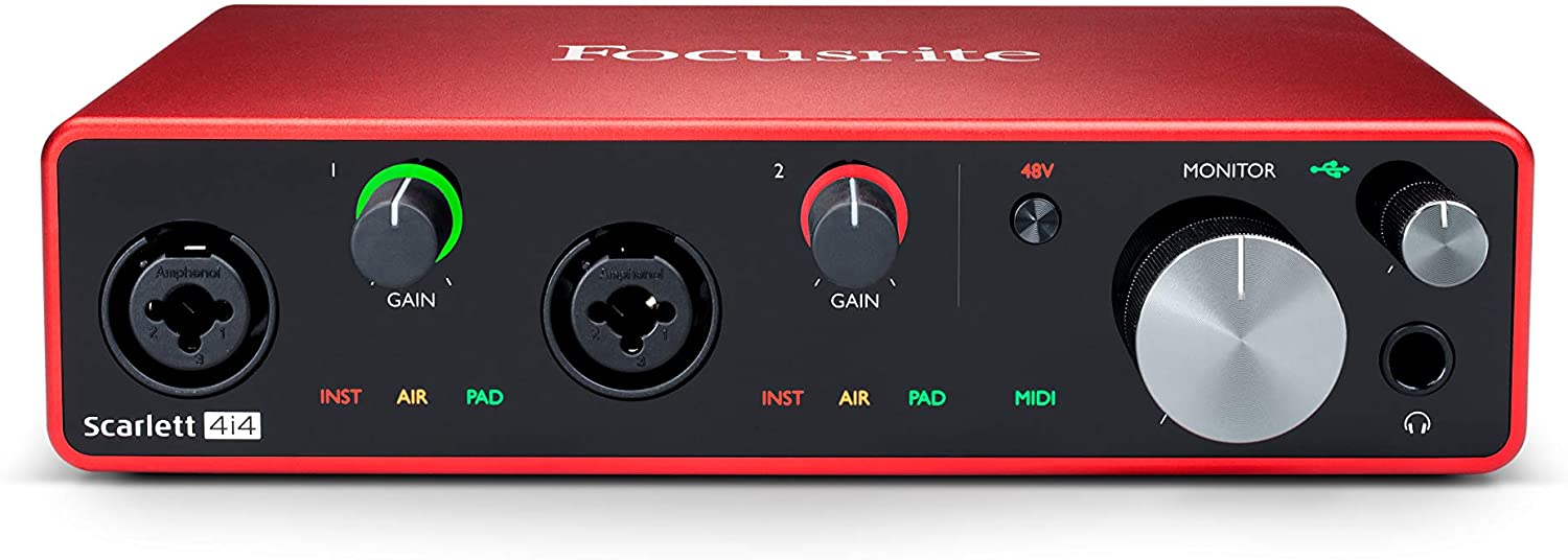Focusrite Scarlett 4i4 3rd Gen USB Audio Interface with Pro Tools