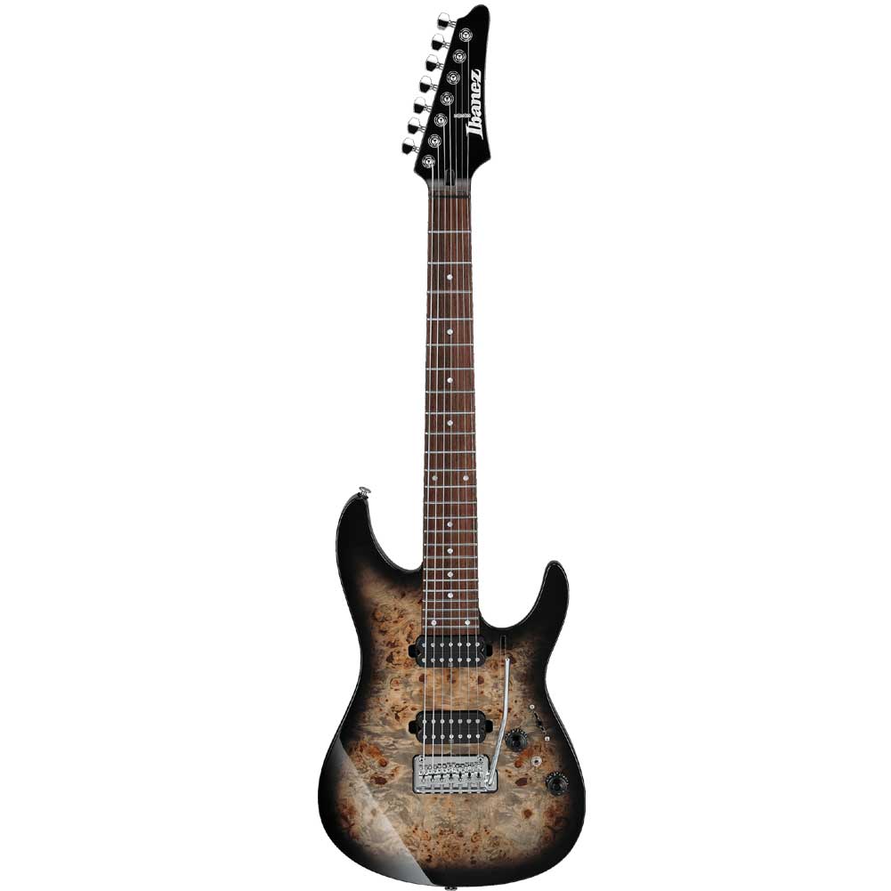 Ibanez AZ427P1PB Premium AZ Series 7 String Electric Guitar with Gigbag - Charcoal Black Burst