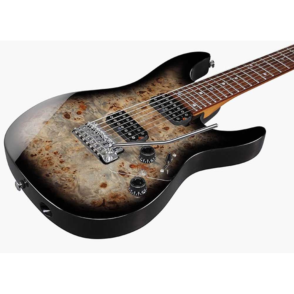Ibanez AZ427P1PB Premium AZ Series 7 String Electric Guitar with Gigbag - Charcoal Black Burst
