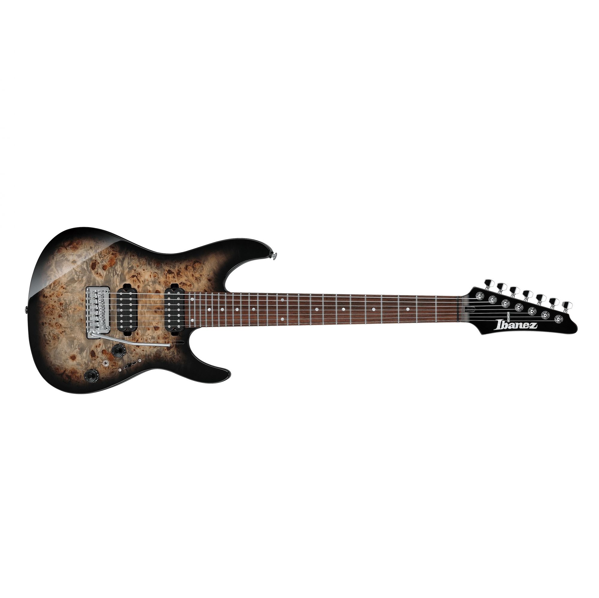 Ibanez AZ427P1PB Premium AZ Series 7 String Electric Guitar with Gigbag - Charcoal Black Burst
