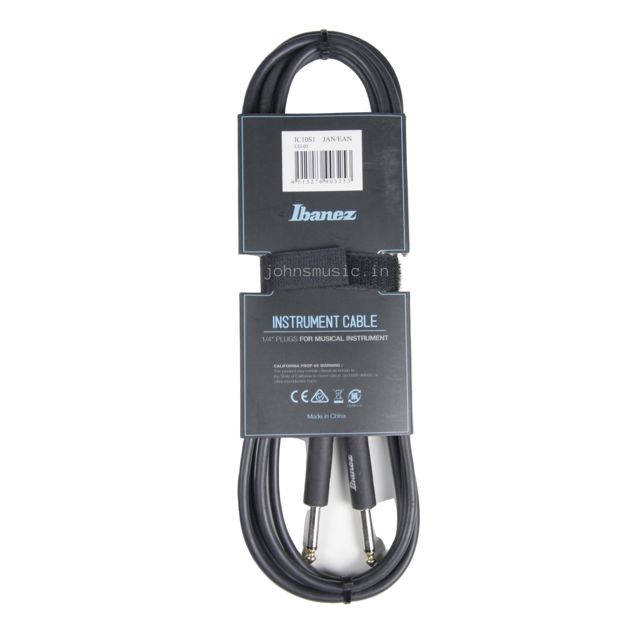 Ibanez IC10S1 Instrument Cable - 10 feet