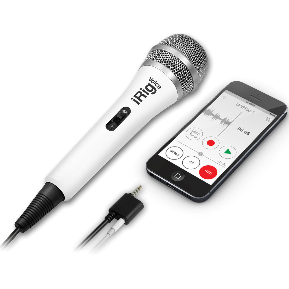 IK Multimedia iRig Voice iOSAndroid Handheld Microphone White