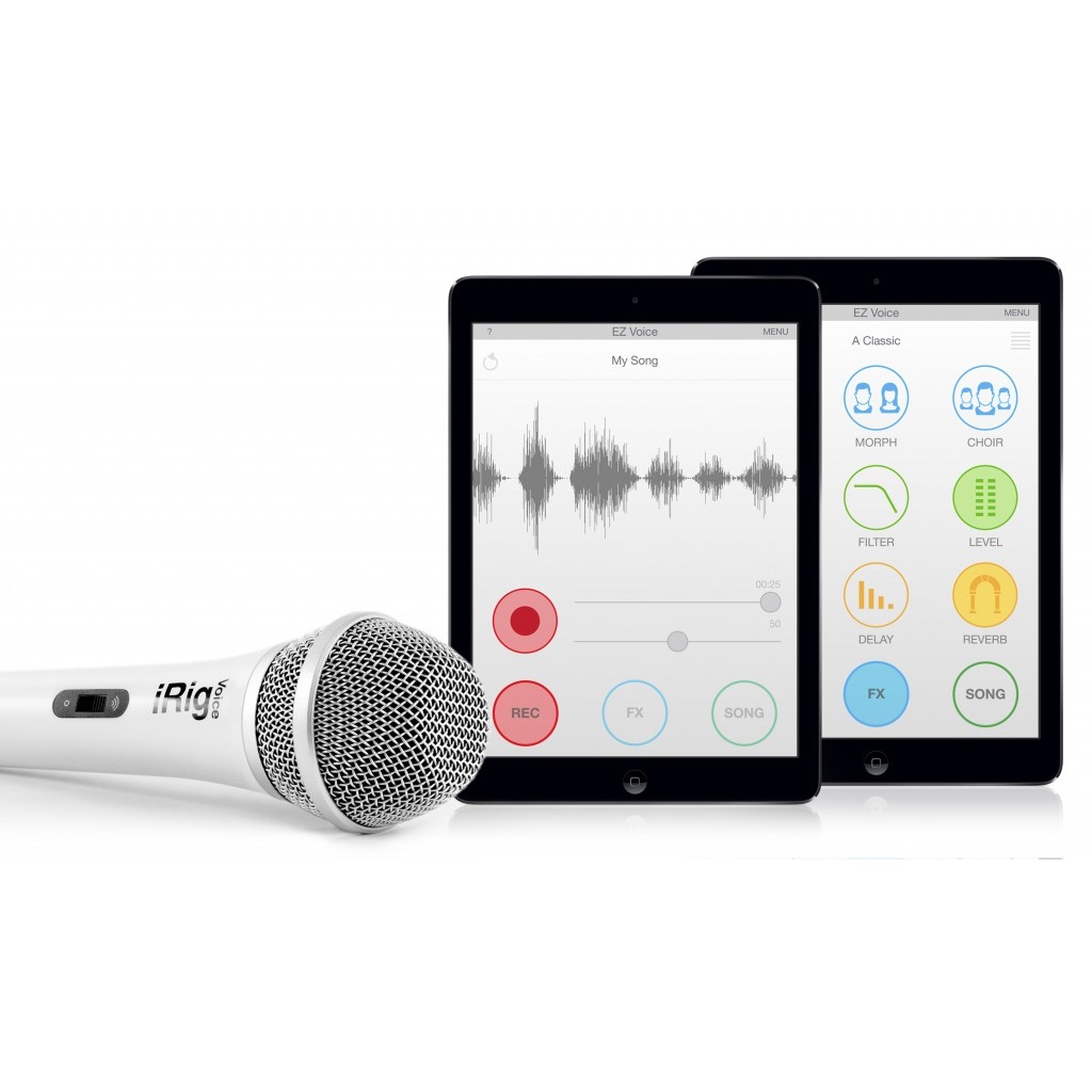 IK Multimedia iRig Voice iOSAndroid Handheld Microphone White
