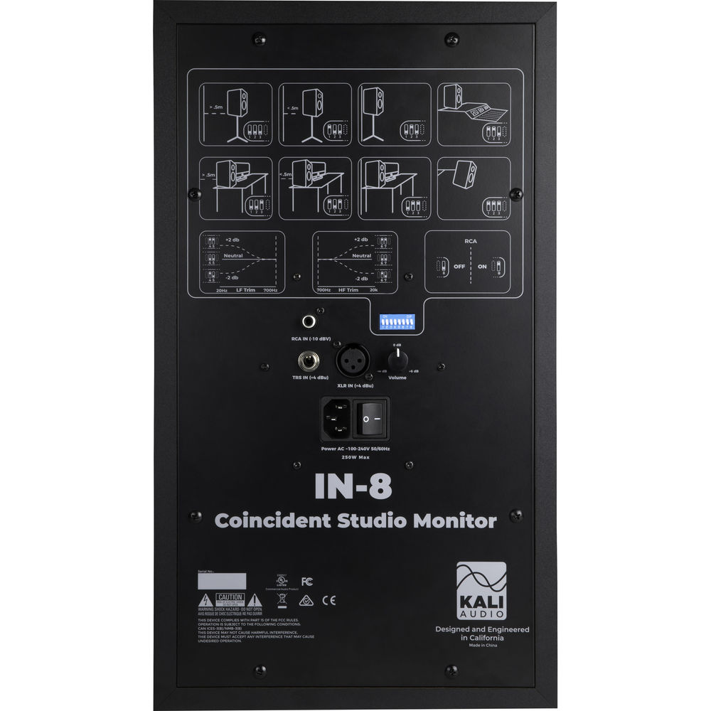Kali Audio IN-8 8 Studio Monitor Speaker PAIR