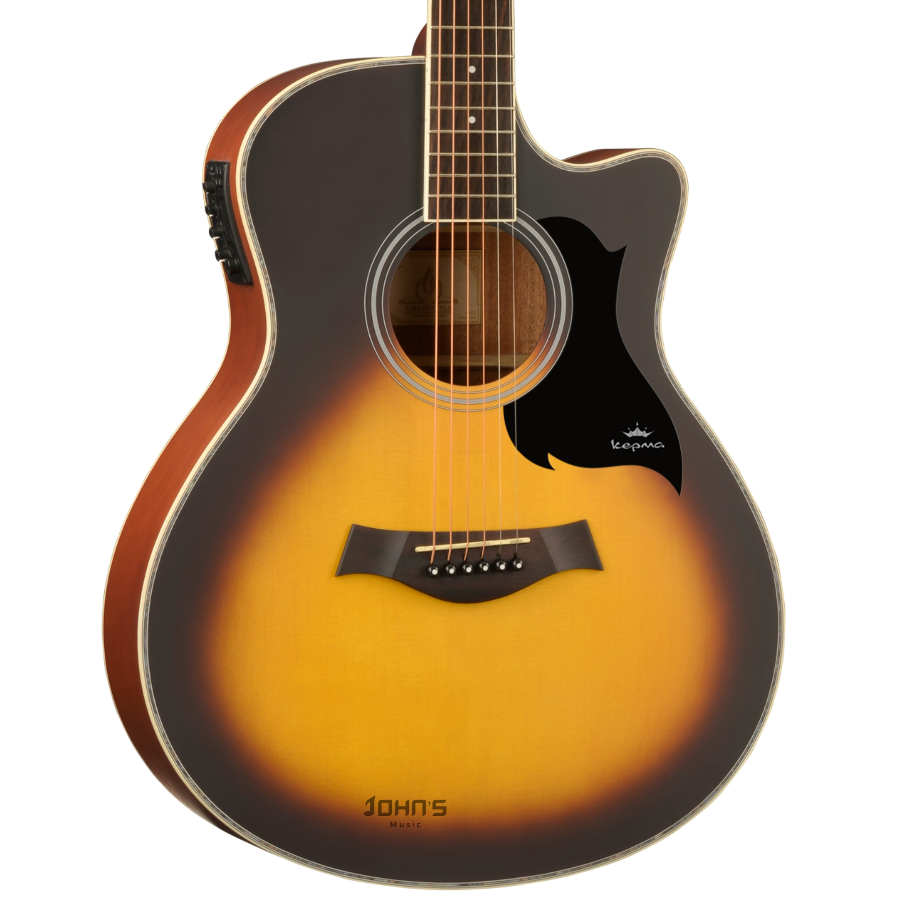 Kepma A1Ce Semi-Acoustic Guitar Suburst Matt