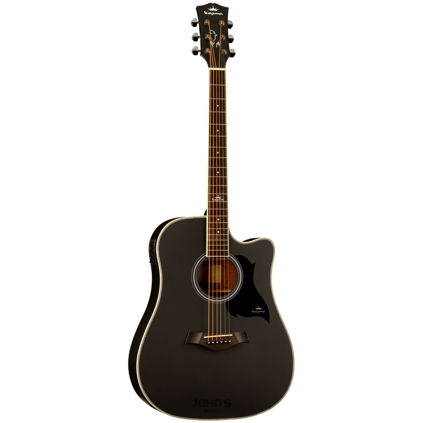 Kepma D1Ce Semi Acoustic Guitar- Black Matt