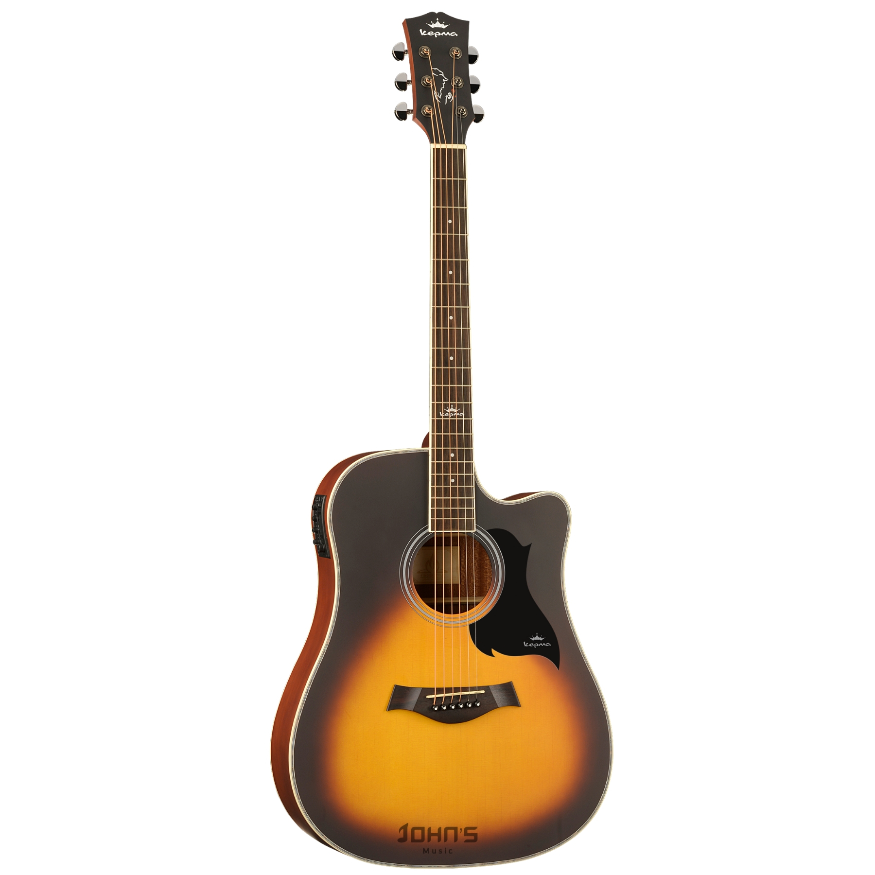 Kepma D1Ce Semi Acoustic Guitar- Sunburst Matt