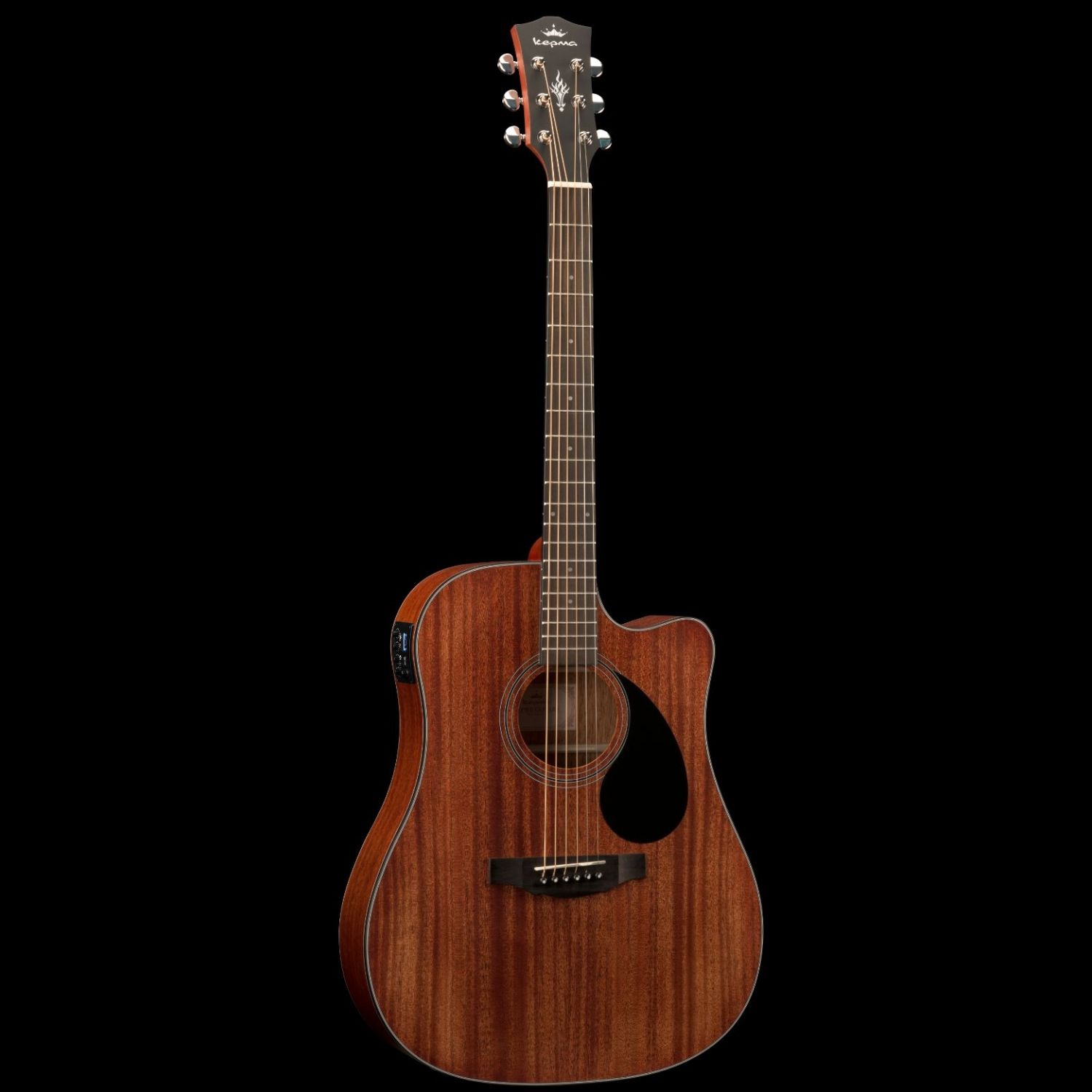 Kepma EDC-E Semi-Acoustic Guitar - Mahogany