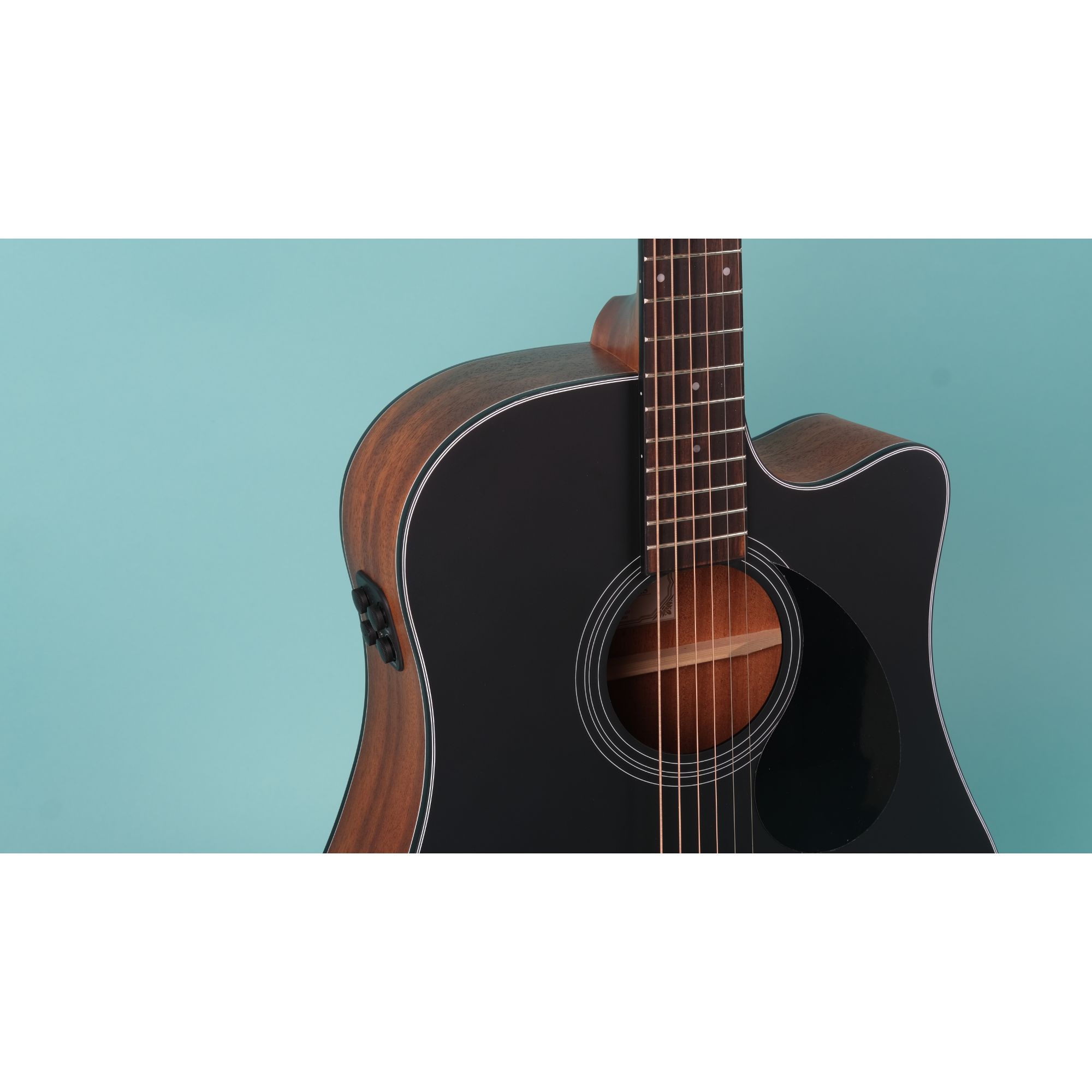 Kepma EDC-E TRANS K10 Semi - Acoustic Guitar - Black Matt