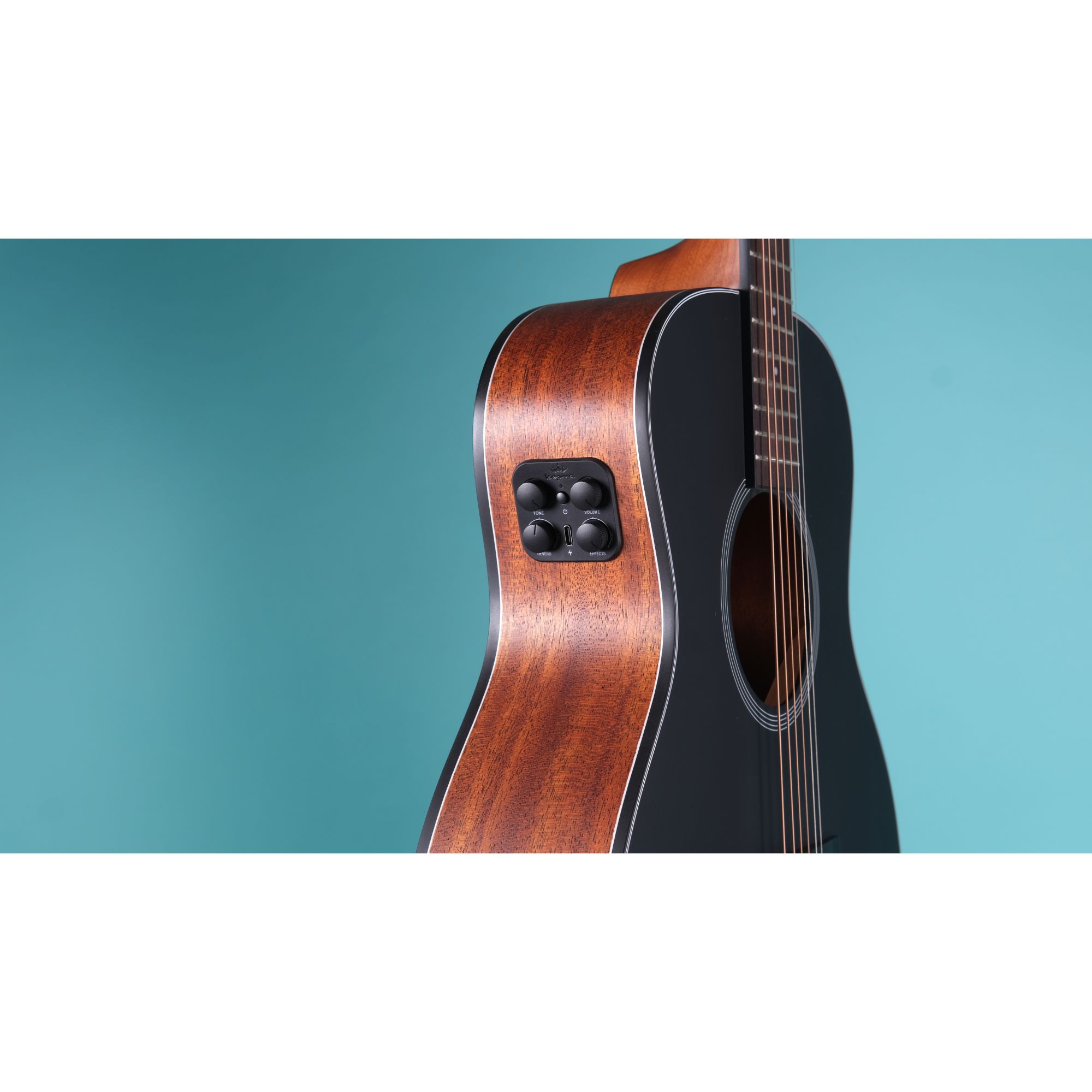 Kepma ES36-E TRANS K10 Semi - Acoustic Guitar - Black Matt
