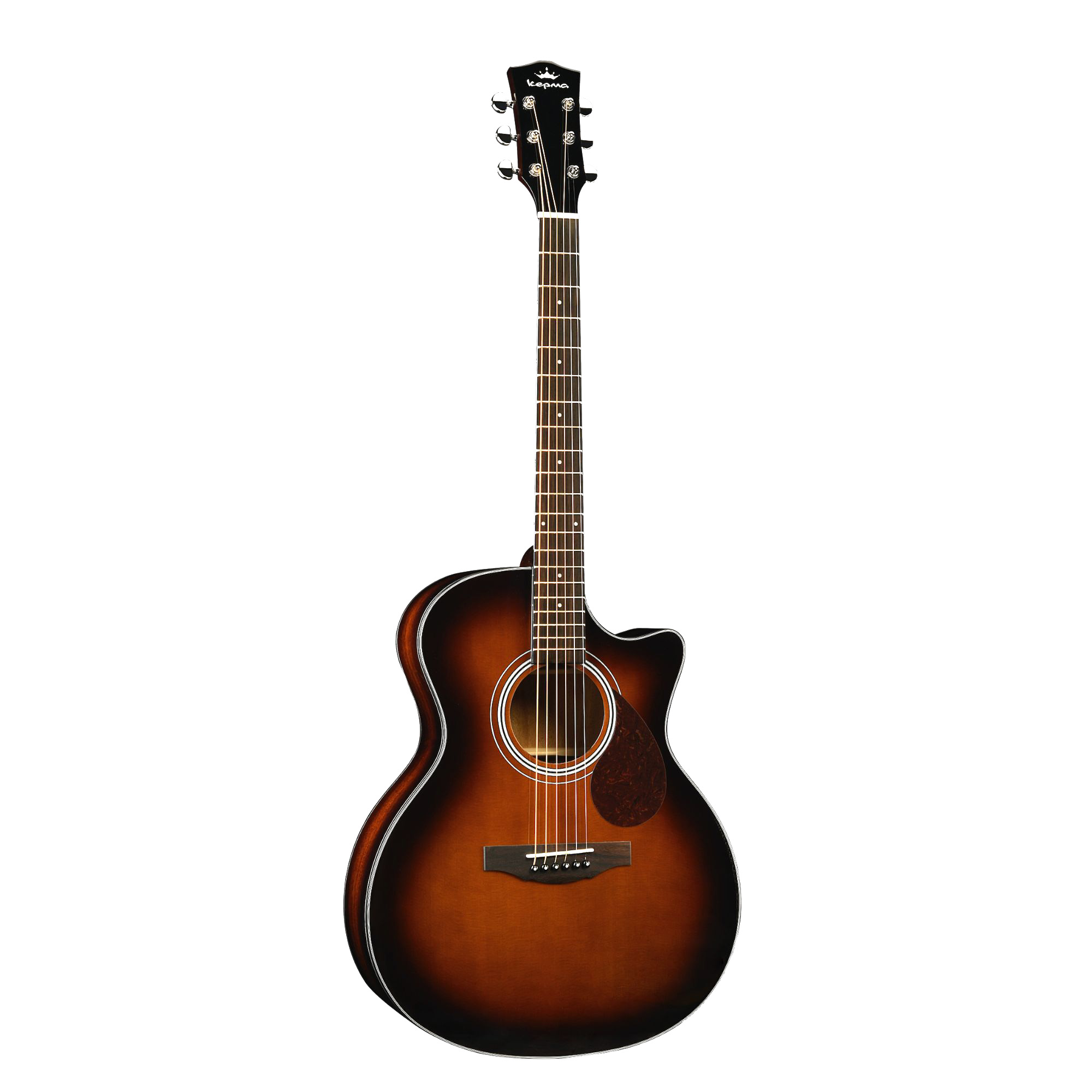 Kepma F0E GA Acoustic Guitar with Transacoustic Pickup - Cherry Burst