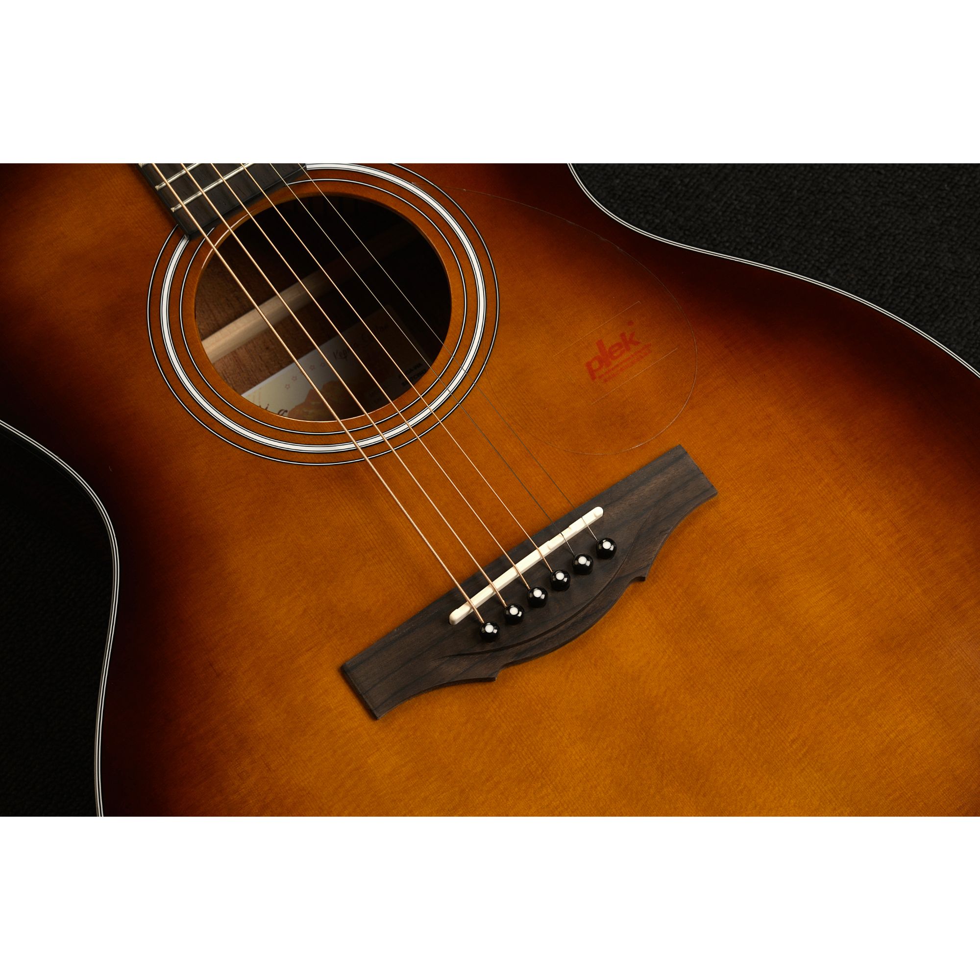Kepma F1E GA Acoustic Guitar- Cherry Burst with Heavy Duty Gig Bag