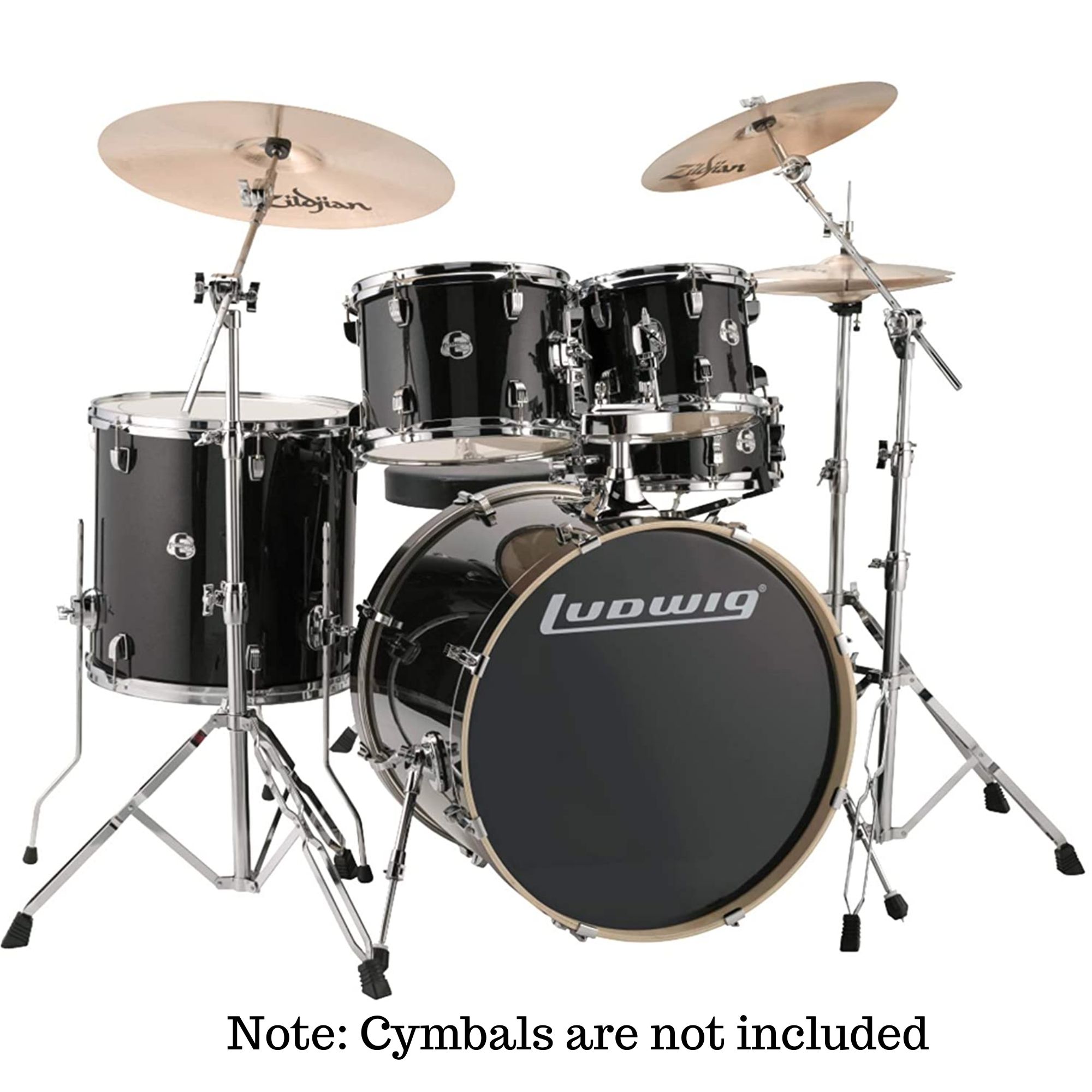 Ludwig Evolution Series 5-Piece Complete Acoustic Drum Kit With Hardware