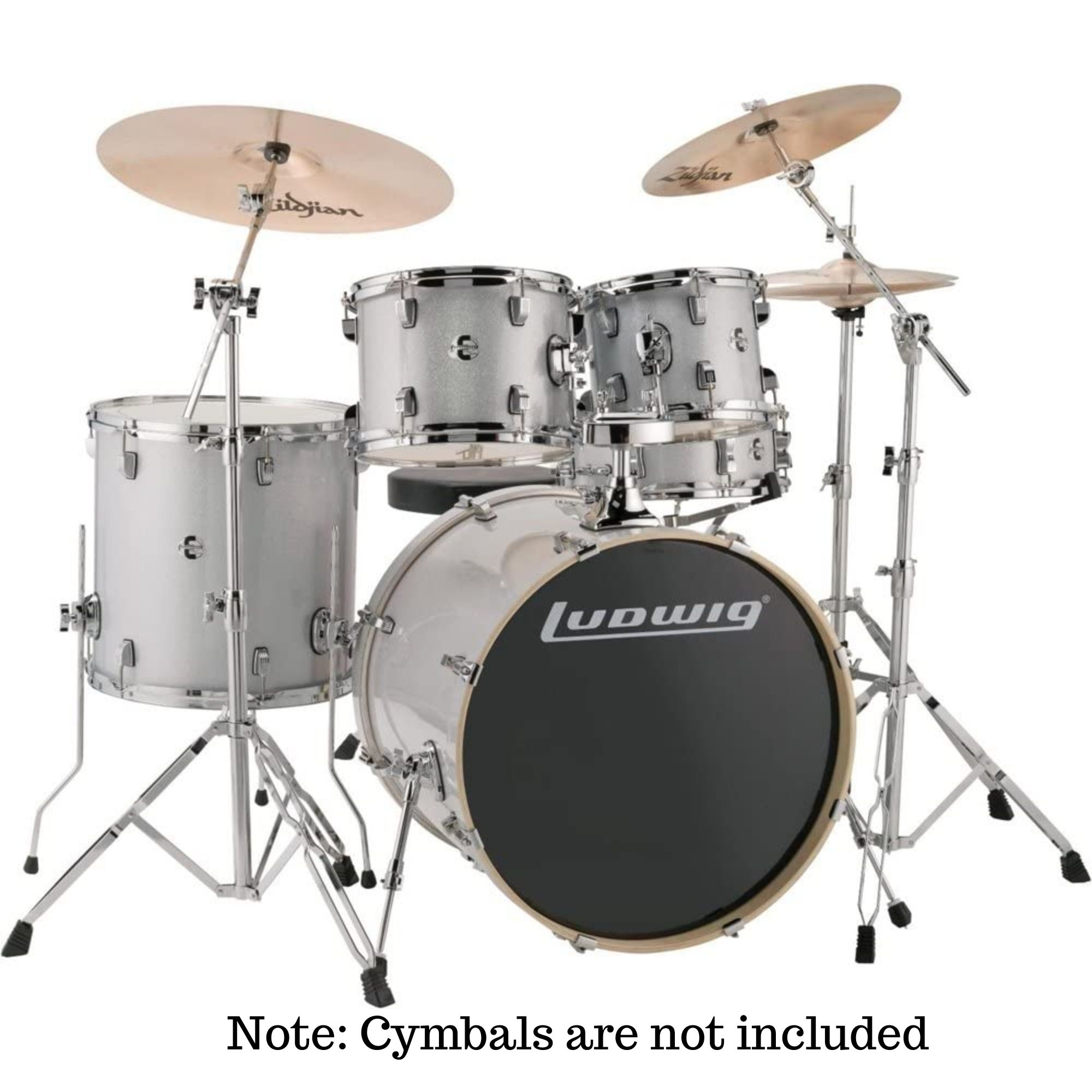 Ludwig Evolution Series 5-Piece Complete Acoustic Drum Kit With Hardware