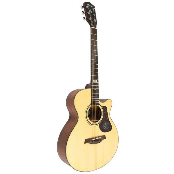 Mantic GT10AC Solid Top Acoustic Guitar - Natural