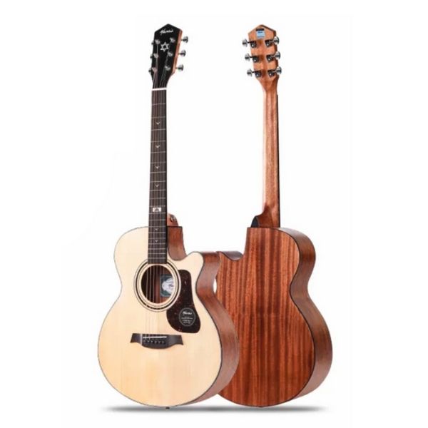 Mantic GT10AC Solid Top Acoustic Guitar - Natural